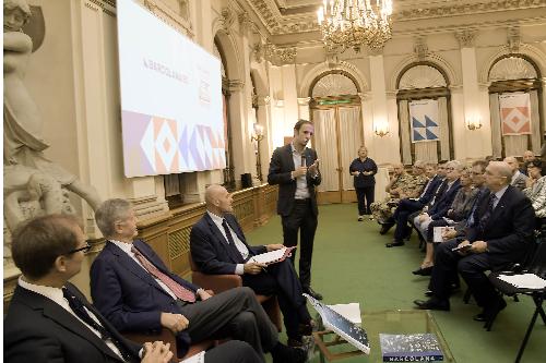 Il governatore del Friuli Venezia Giulia, Massimiliano Fedriga, alla presentazione della cinquantesima edizione della Barcolana.